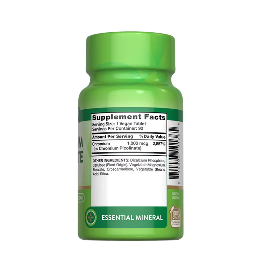 Chromium Picolinate 1000 mcg 90 Tablets