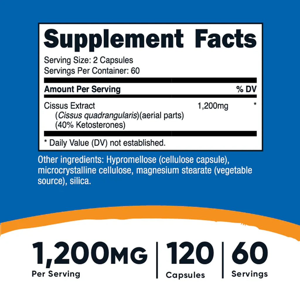 Cissus Quadrangularis 1200 mg 120 Capsules