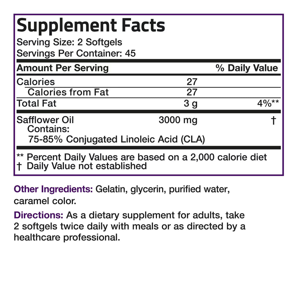 Conjugated Linoleic Acid (CLA) 3000 90 Softgels