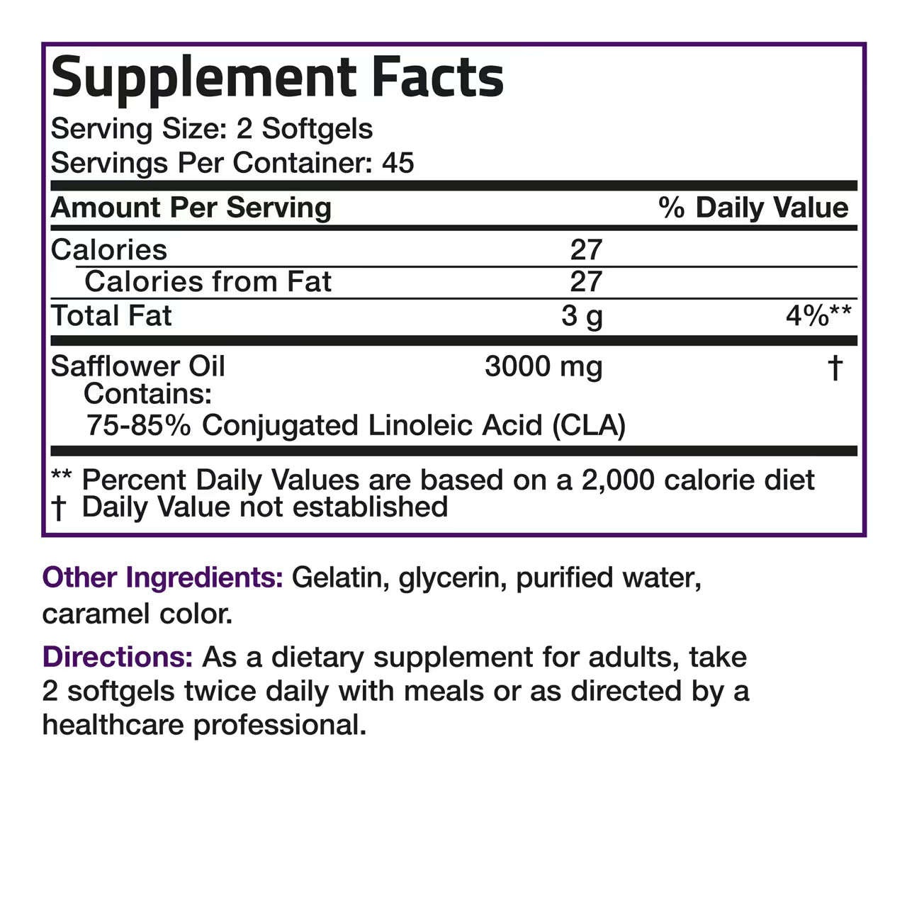 Conjugated Linoleic Acid (CLA) 3000 90 Softgels