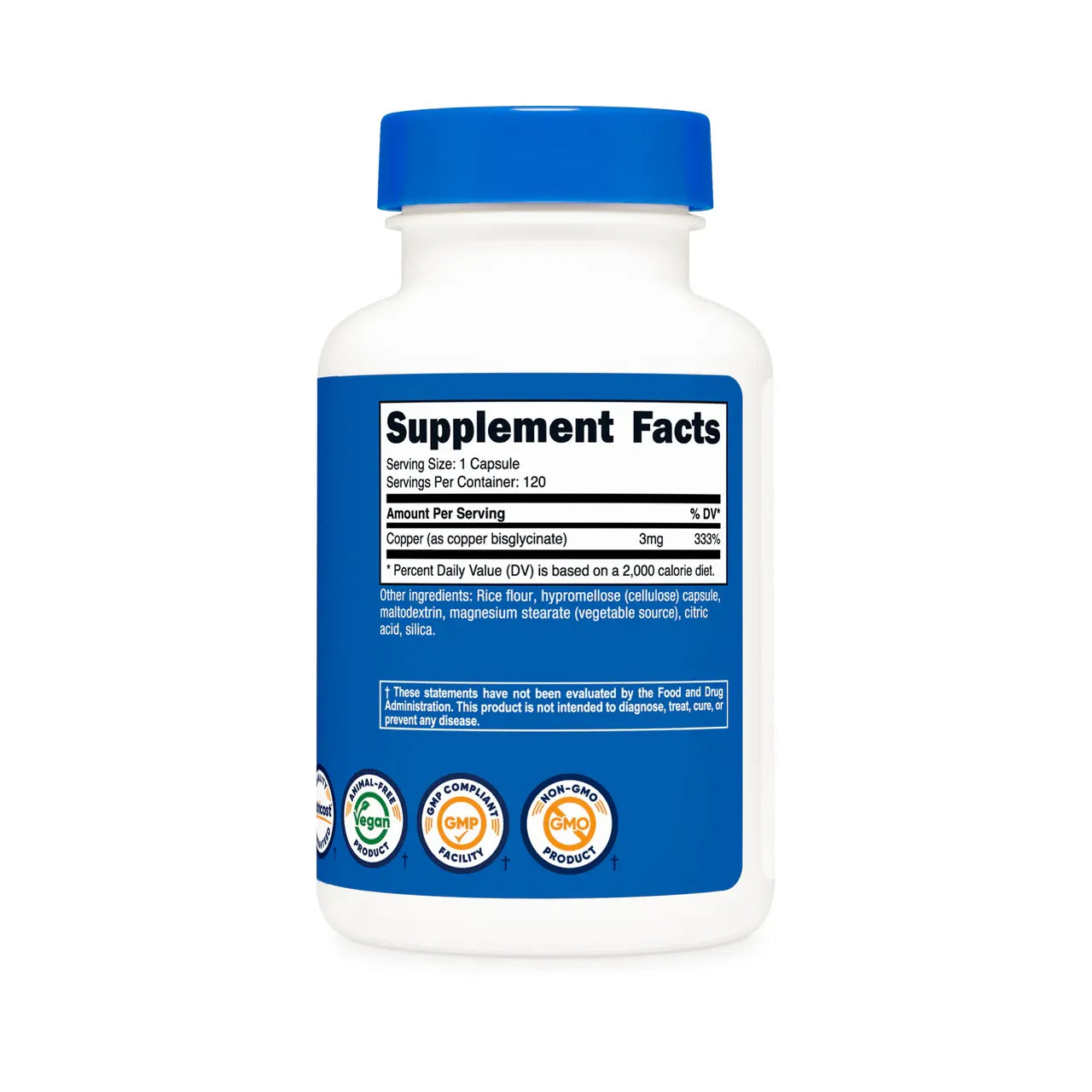 Copper Glycinate 3 mg 120 Capsules