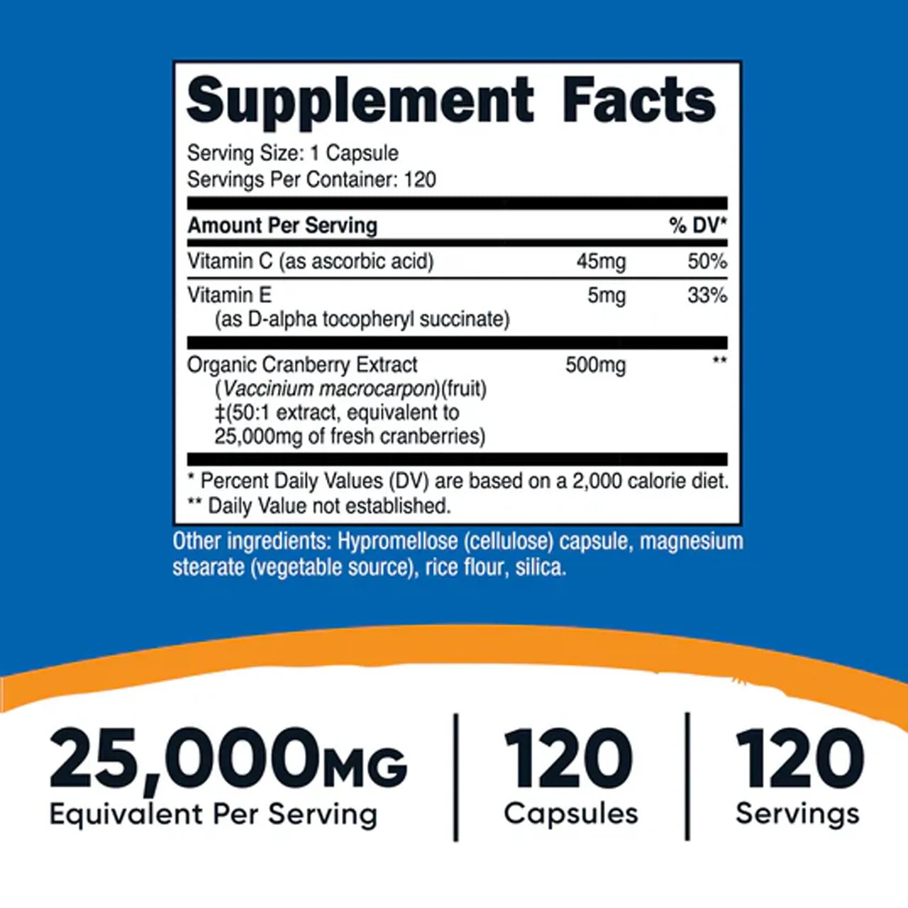 Cranberry Extract 25000 mg 120 Capsules