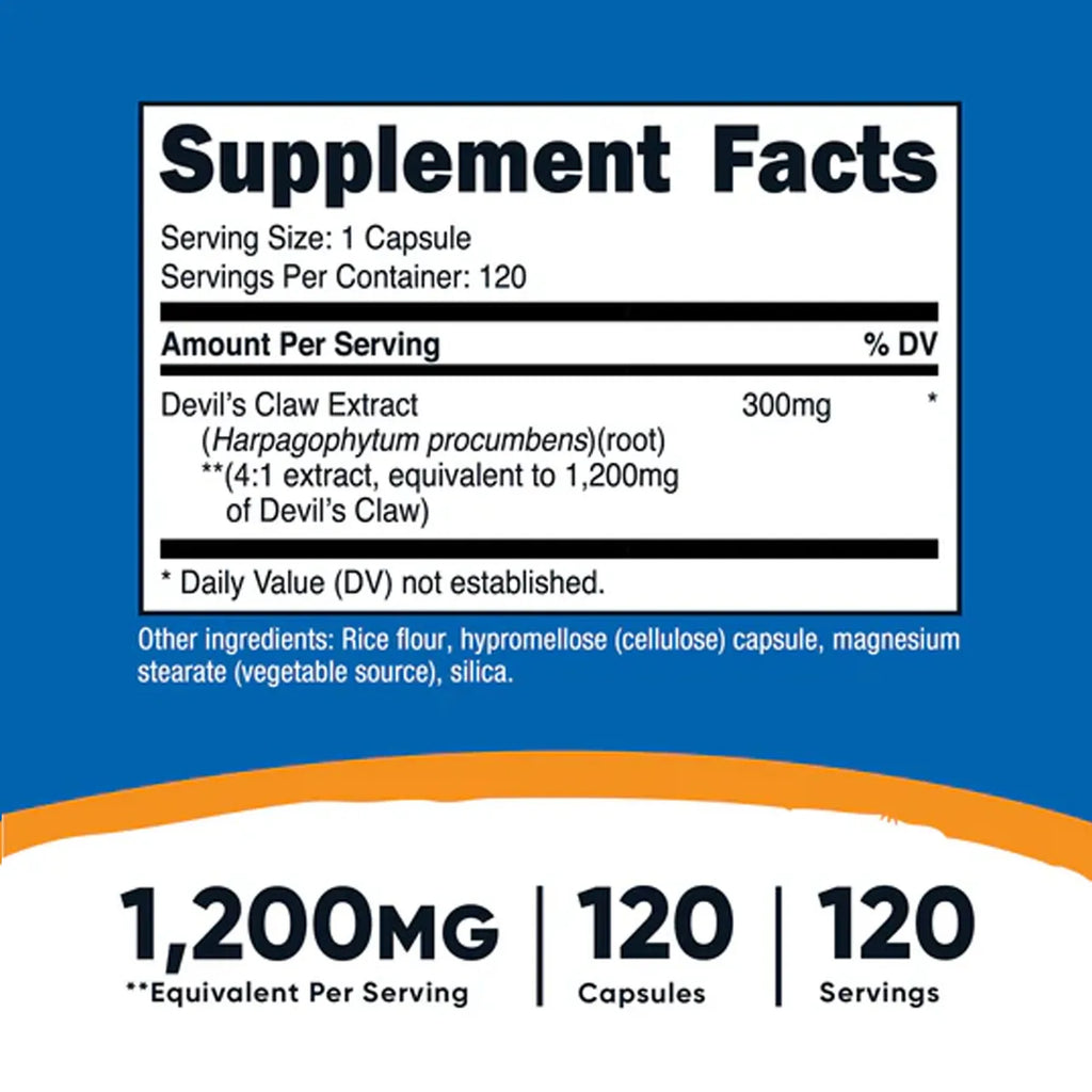 Devil's Claw 1200 mg 120 Capsules