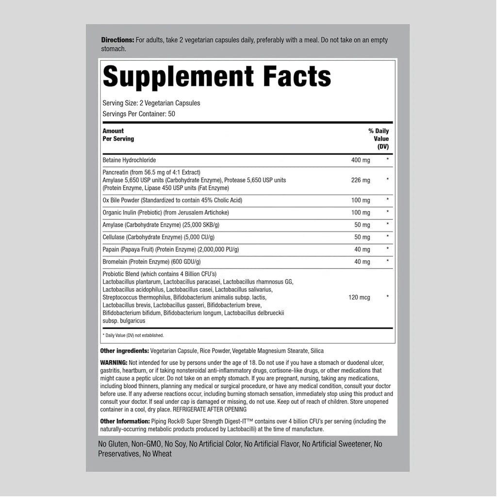 Digest-It 4 BILLION CFU 100 Capsules