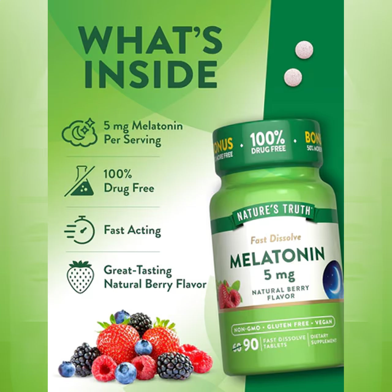 Fast Dissolve Melatonin 12 mg 120 Tablets