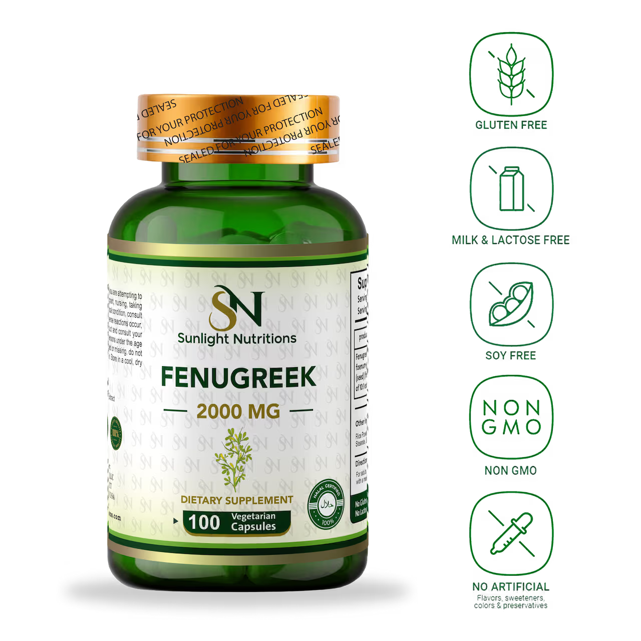 Fenugreek 2000 mg 100 Capsules