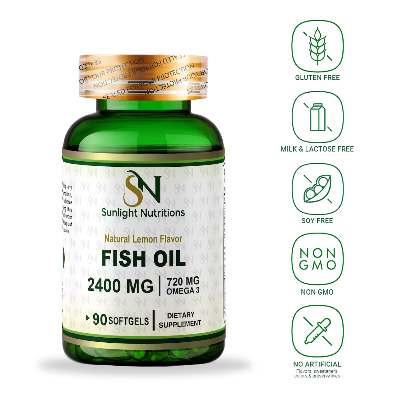 Fish Oil 2400 mg 90 SOFTGELS