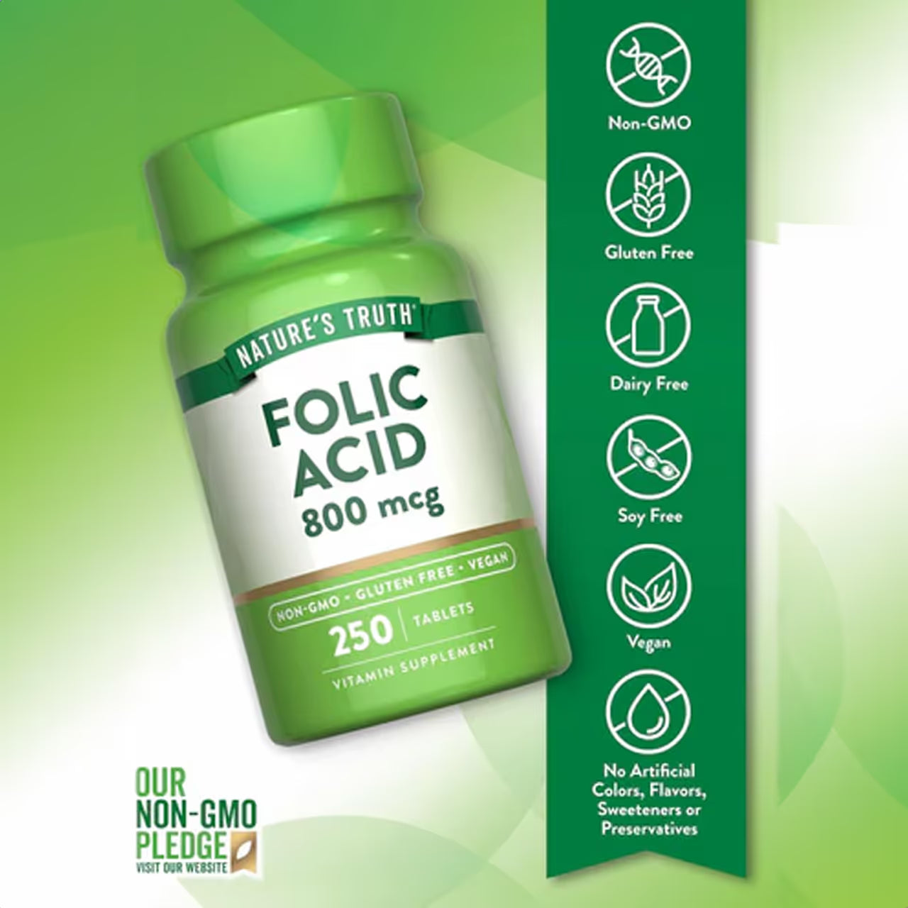 Folic Acid 800 mcg 250 Tablets