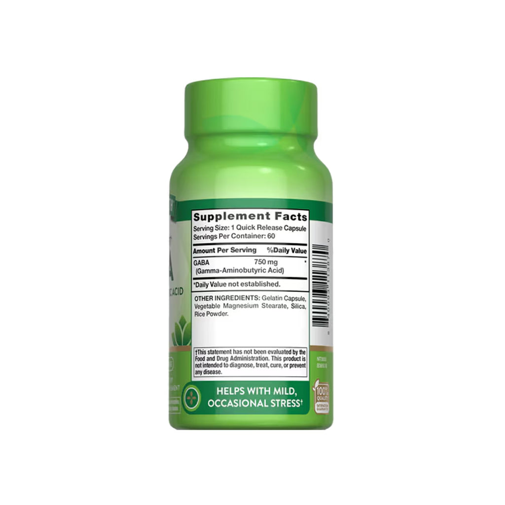 GABA 750 mg 60 Capsules