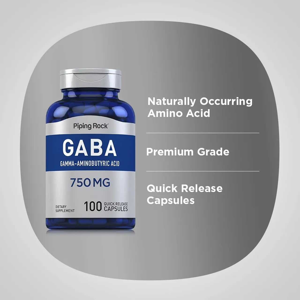 GABA 750 mg 100 Capsules