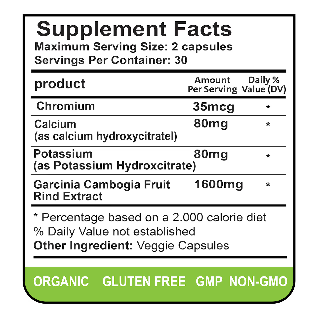 Garcinia Cambogia 60 Capsules