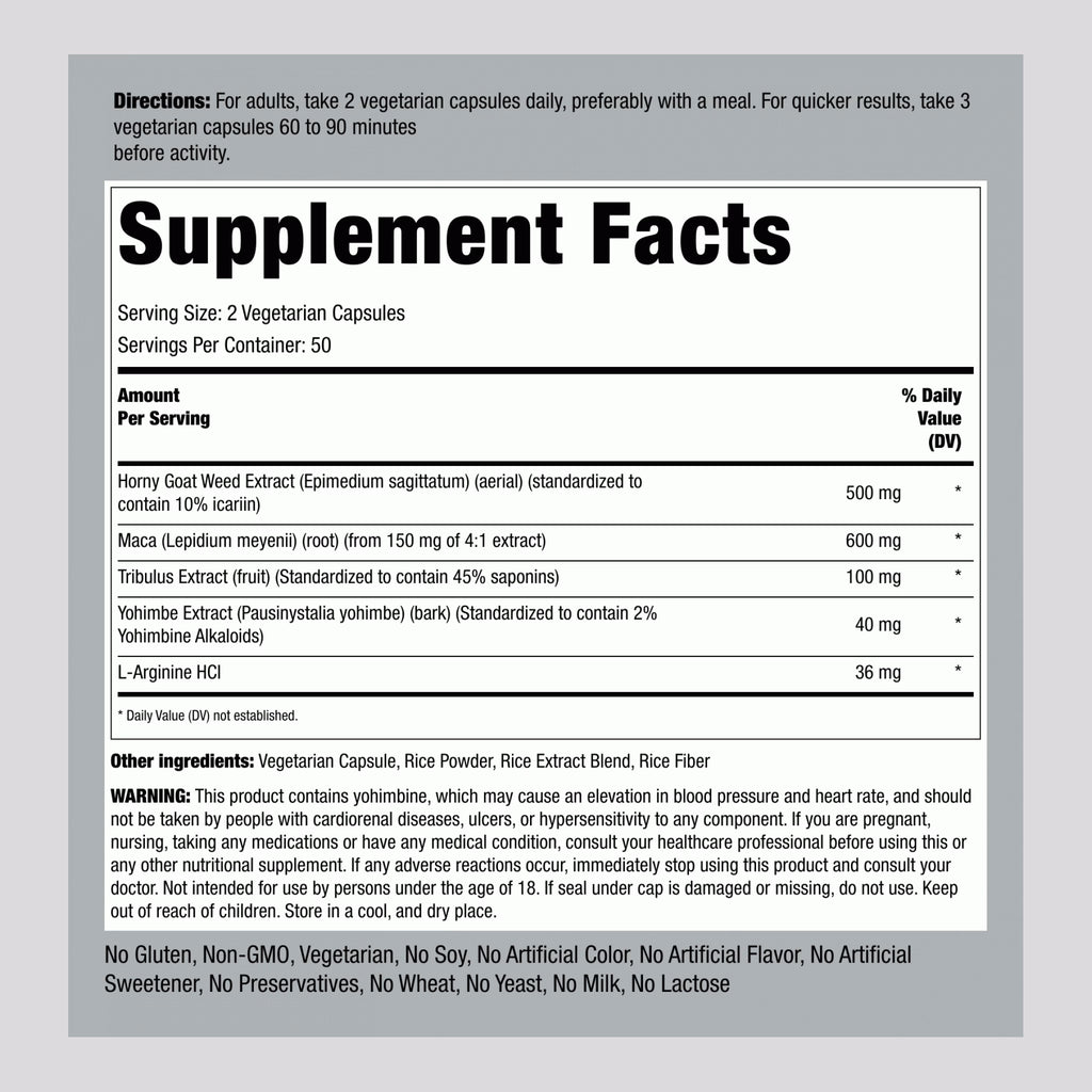 Horny Goat Weed Complex  100 Capsules
