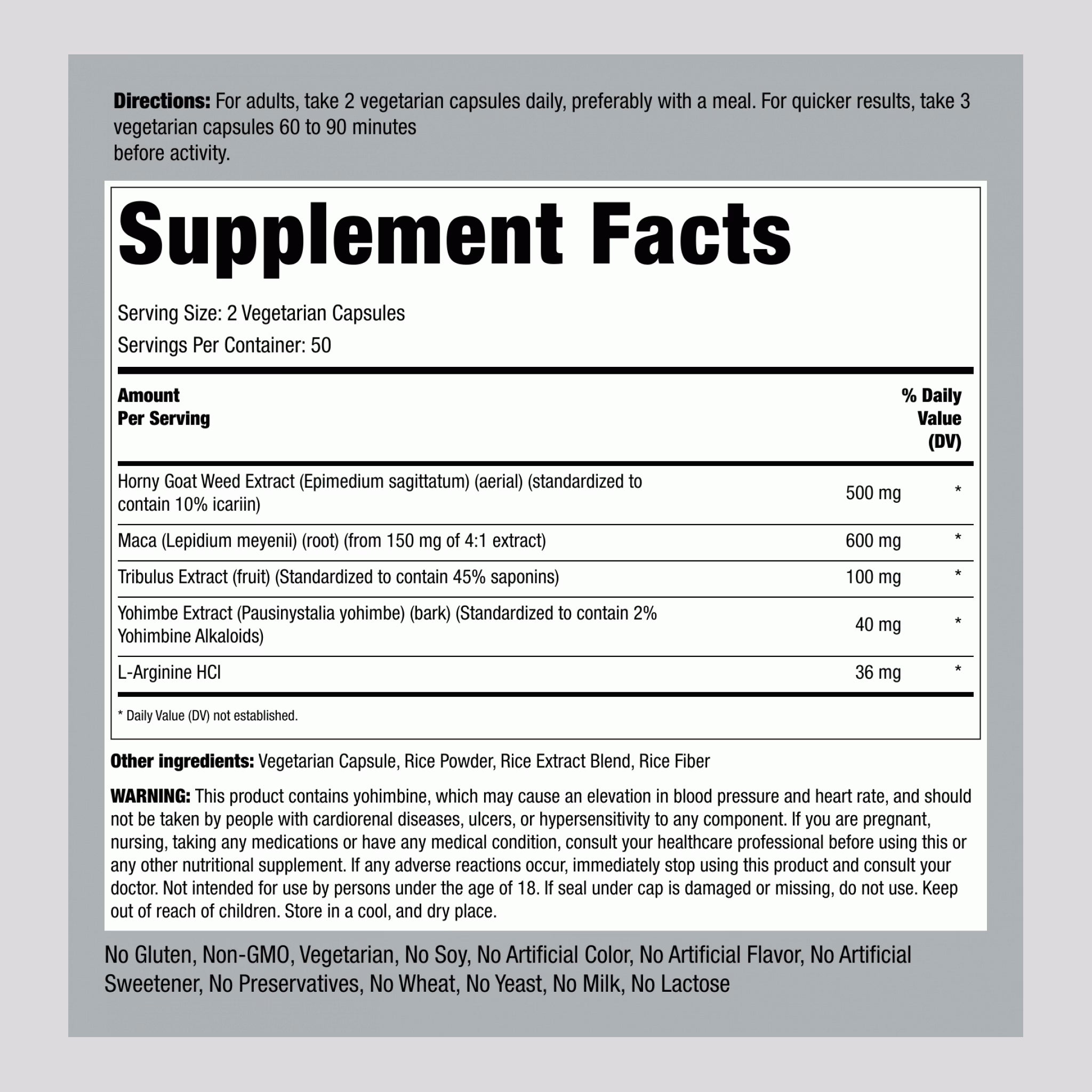 Horny Goat Weed Complex  100 Capsules