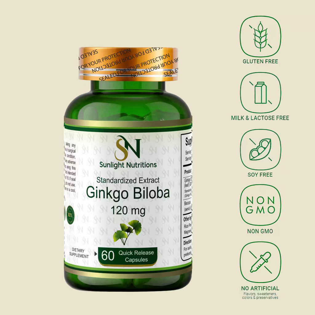 Ginkgo Biloba 120 mg 60 Capsules