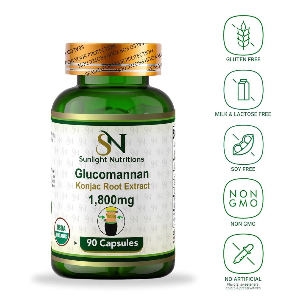 Glucomannan 1800 mg 90 Capsules