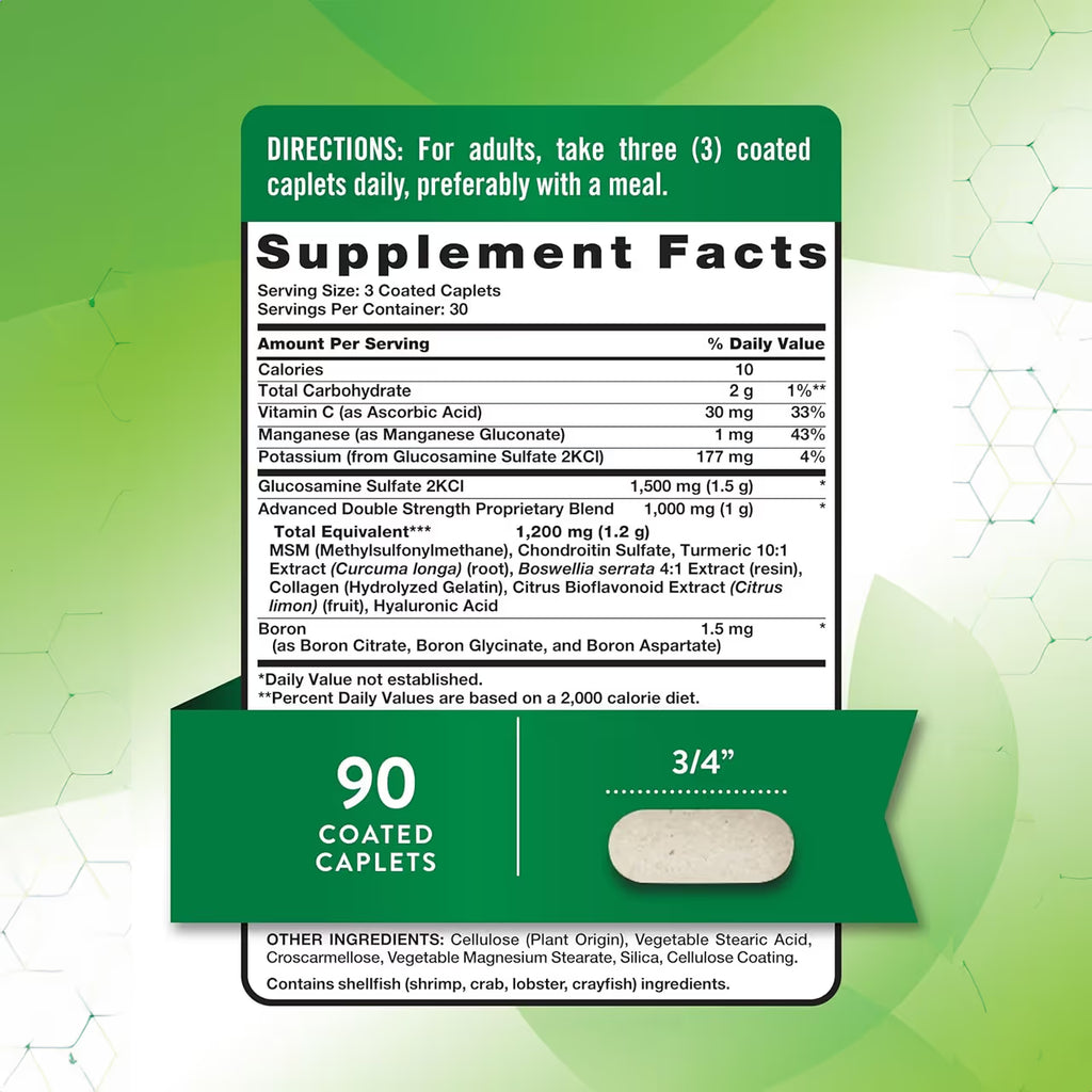 Glucosamine Chondroitin MSM & Turmeric Complex 90 Coated Caplets
