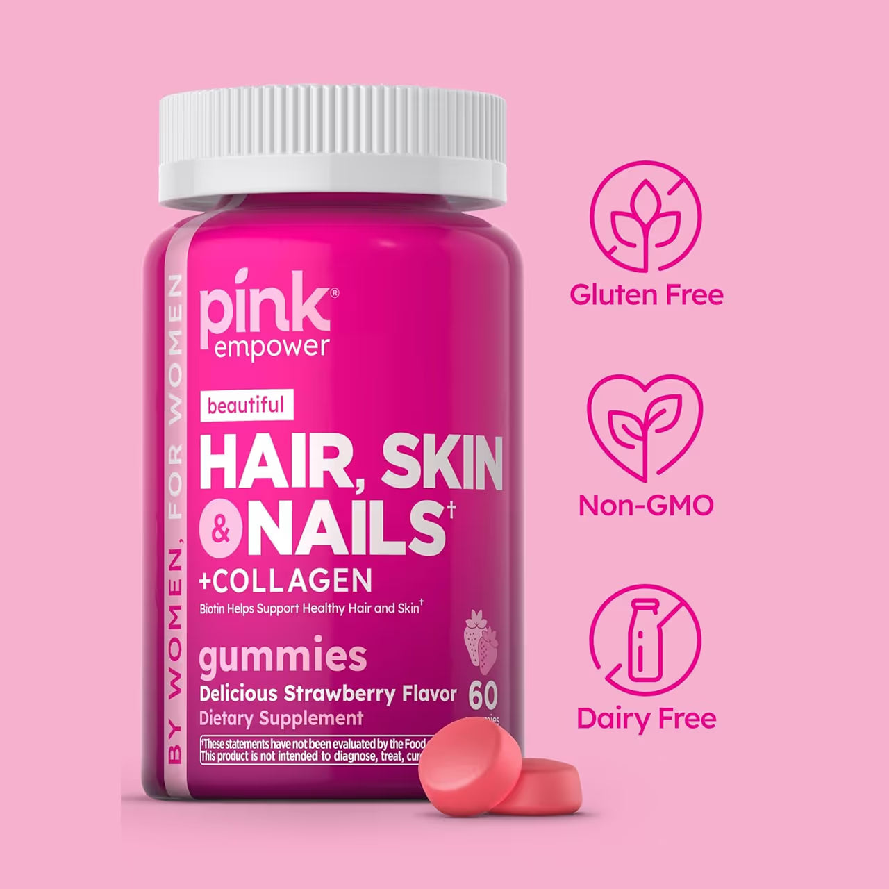 Hair, Skin, & Nails + Collagen 60 gummies