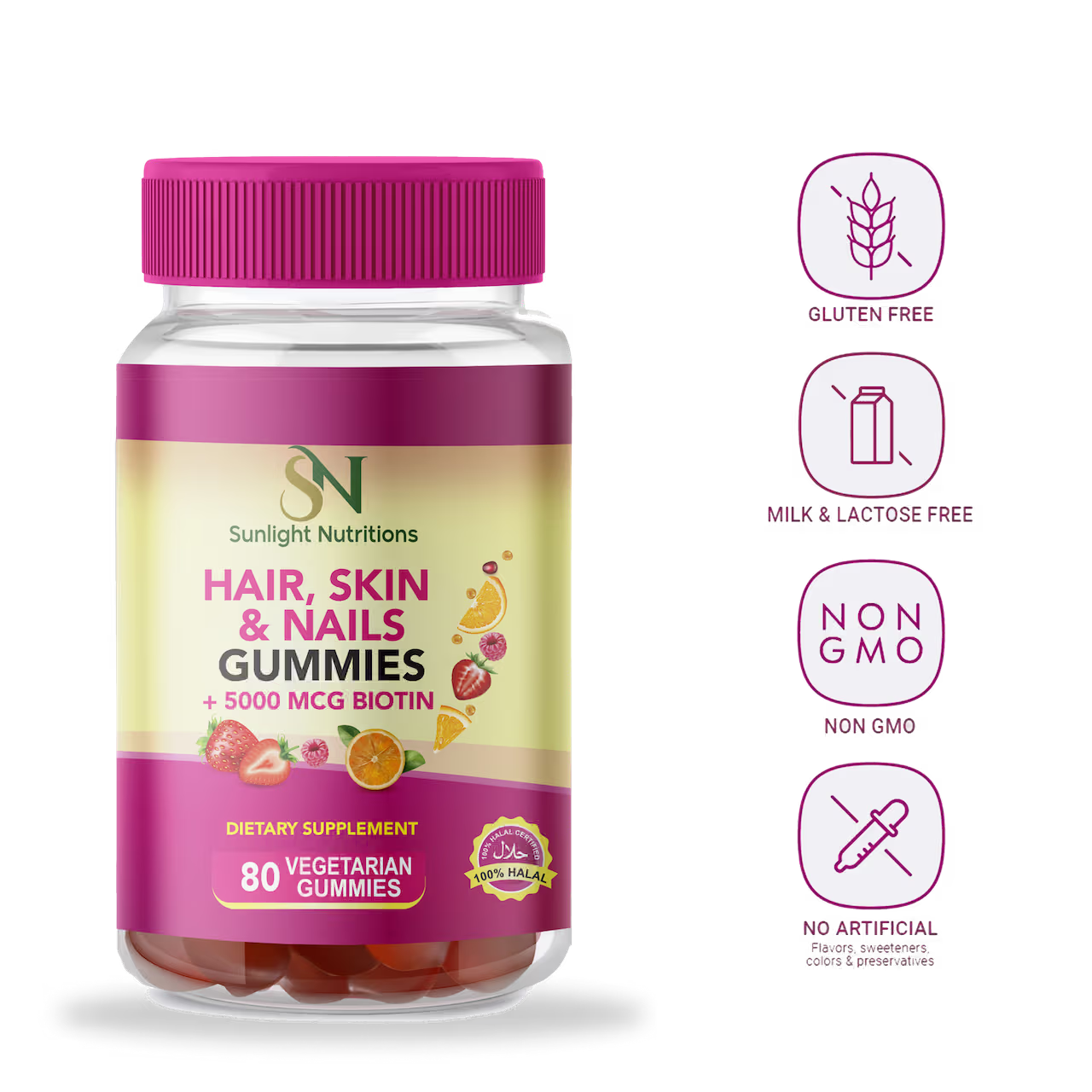 Hair, Skin, & Nails Gummies 80 gummies