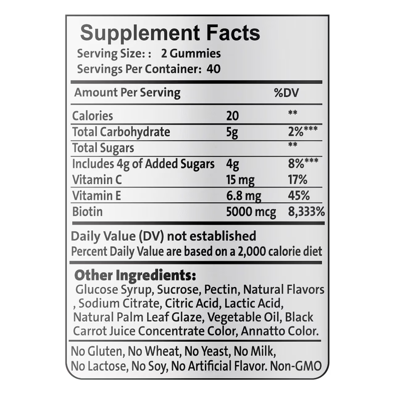 Hair, Skin, & Nails Gummies 80 gummies