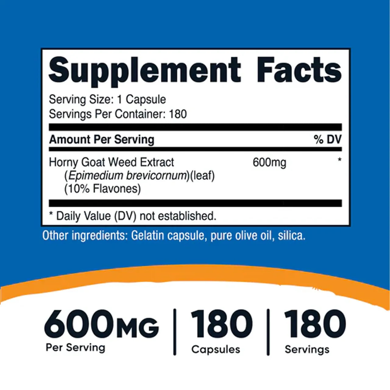 Horny Goat Weed 600 mg 180 Capsules
