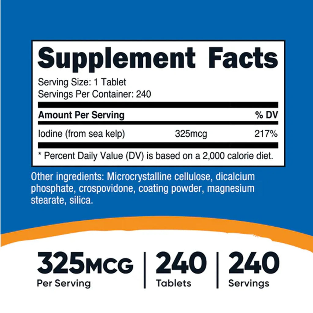 Iodine 325 mcg 240 Capsules