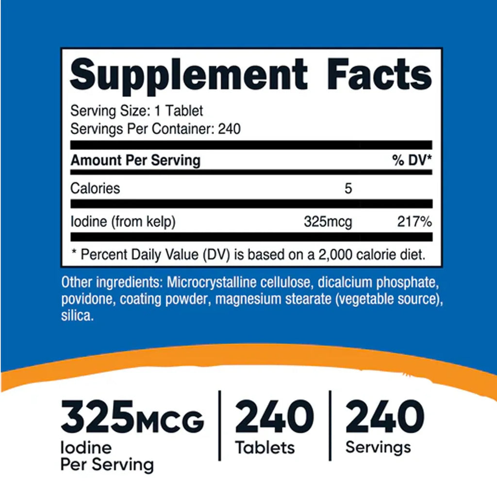 Kelp (Iodine) 325 mcg 240 Tablets