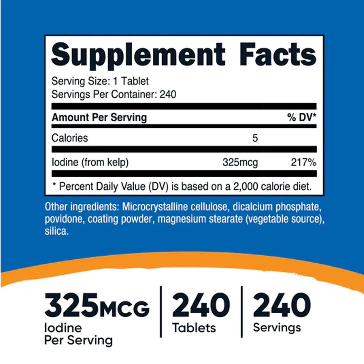 Kelp (Iodine) 325 mcg 240 Tablets