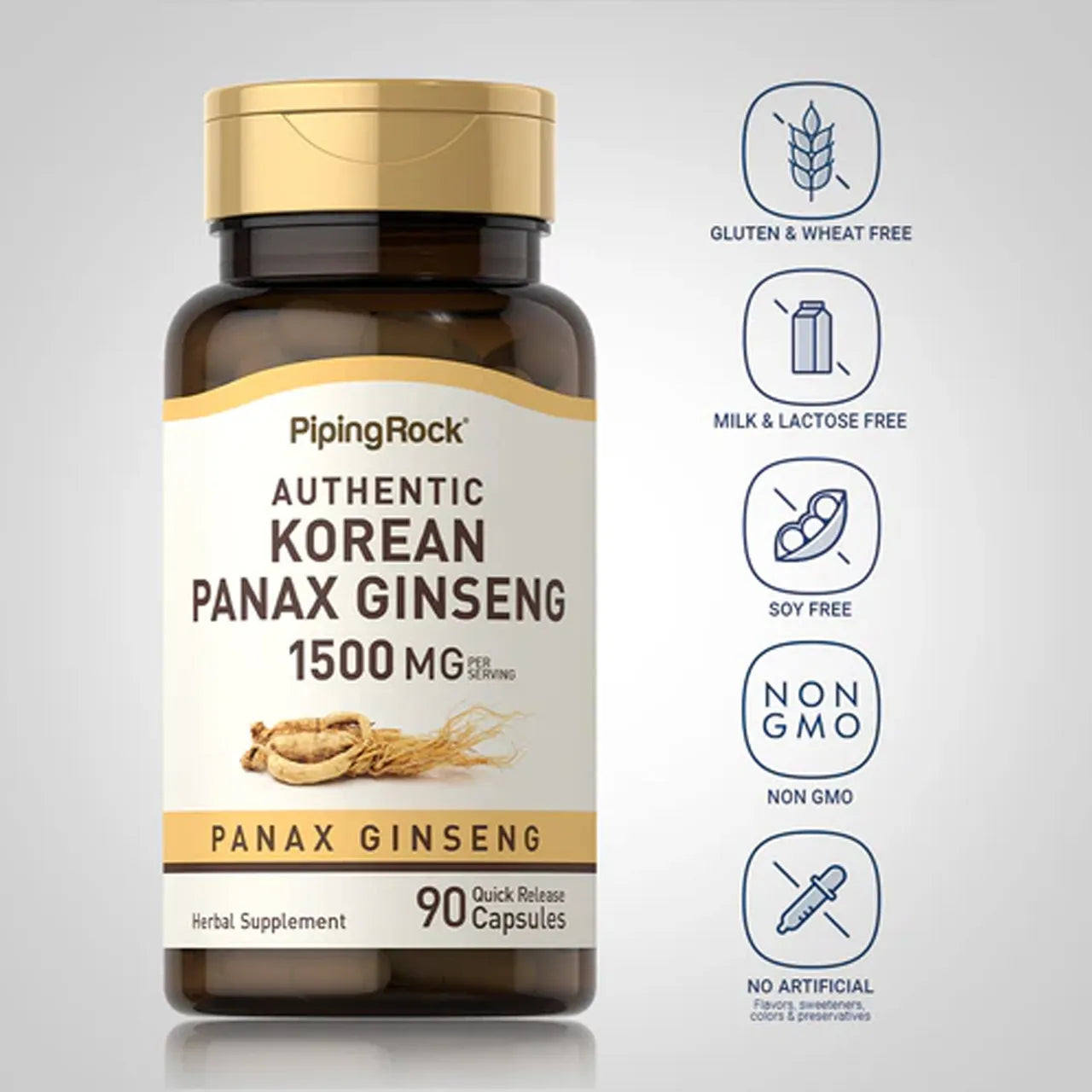 Korean Panax Ginseng 1500 mg 90 Capsules
