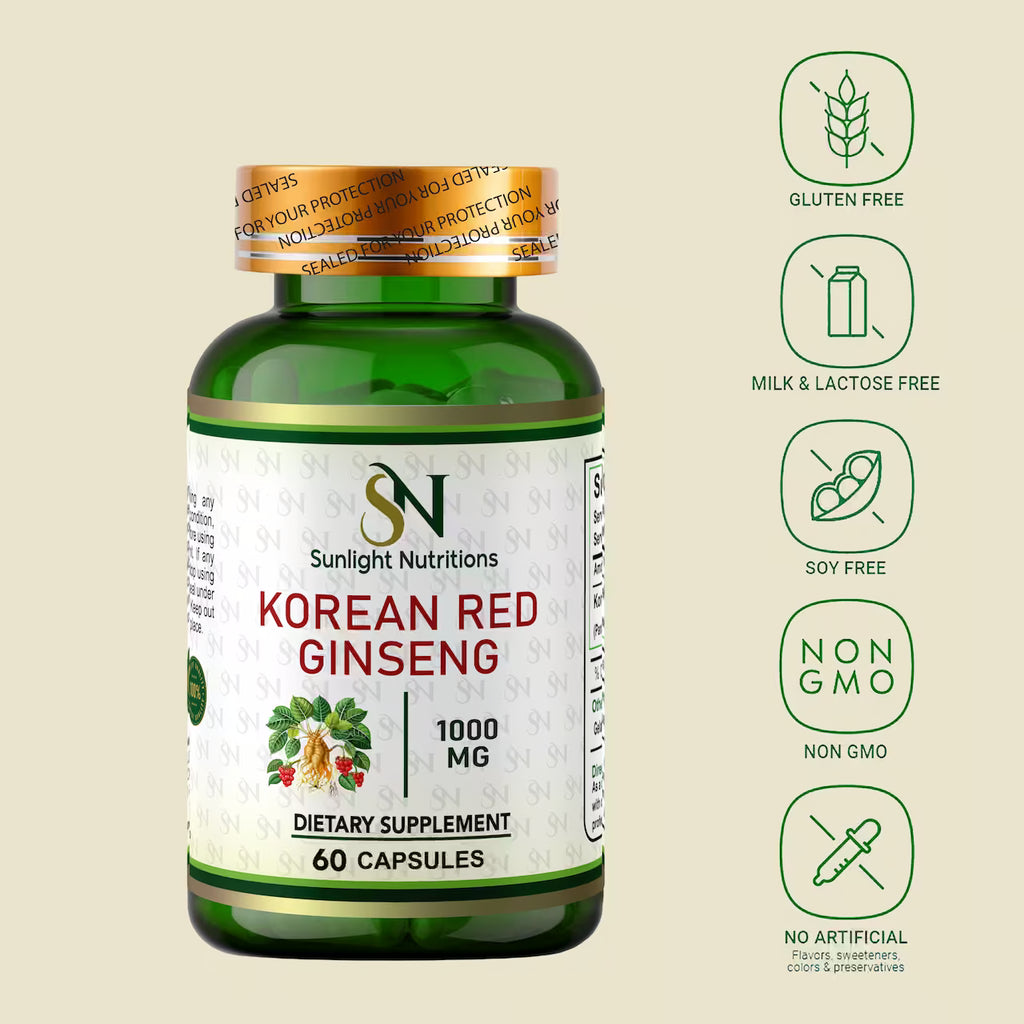 Korean Red Ginseng 1000 mg 60 Capsules
