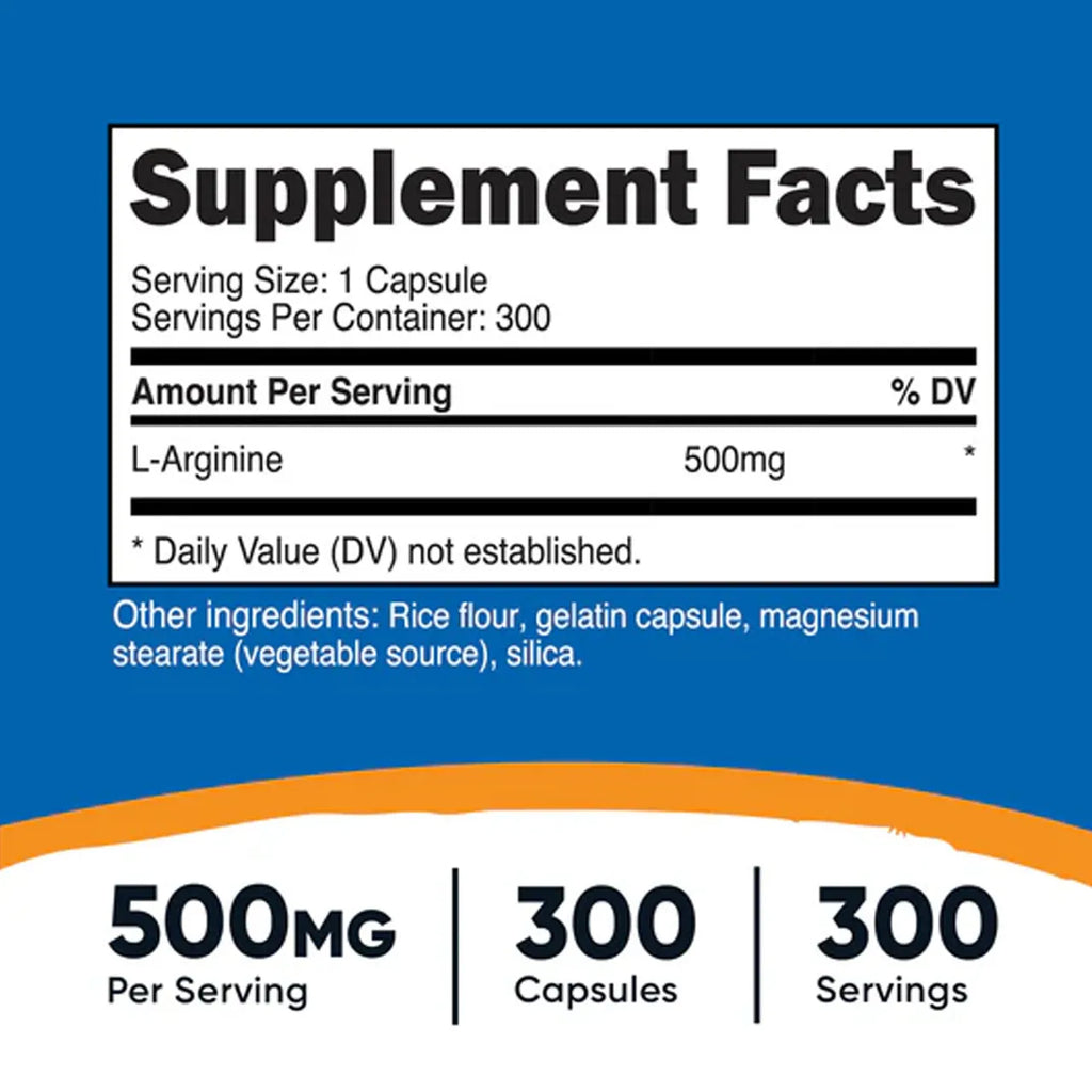 L-Arginine 500 mg 300 Tablets
