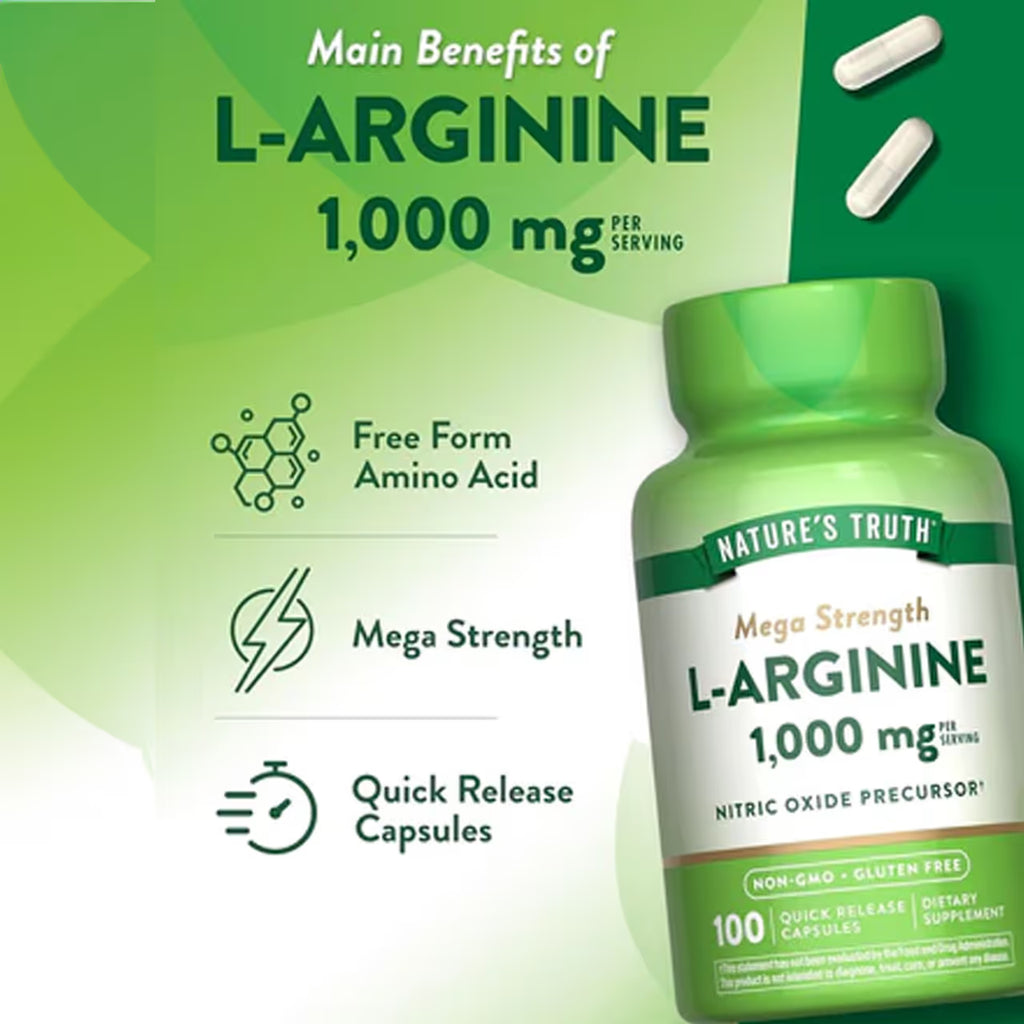 L-Arginine 1000 mg 100 Capsules