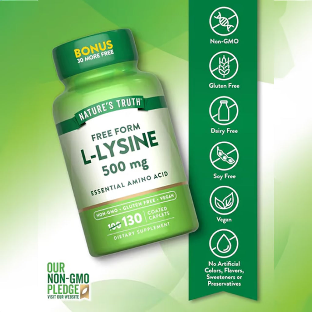 L-Lysine 1000 mg 100 Coated Caplets