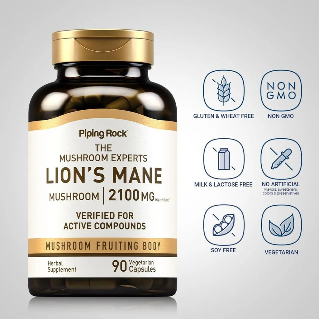كبسولات Lion's Mane 2100 ملغ 90 كبسولة