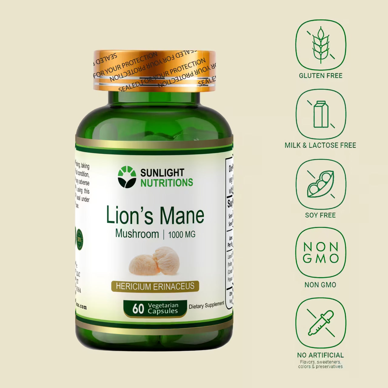 Lion's Mane 1000 mg 60 Capsules