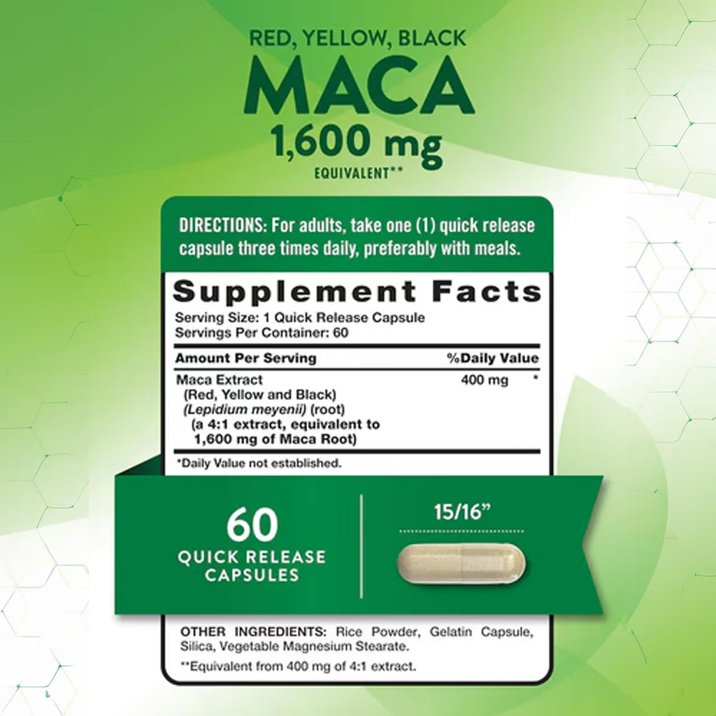 Maca 1600 mg 60 Capsules