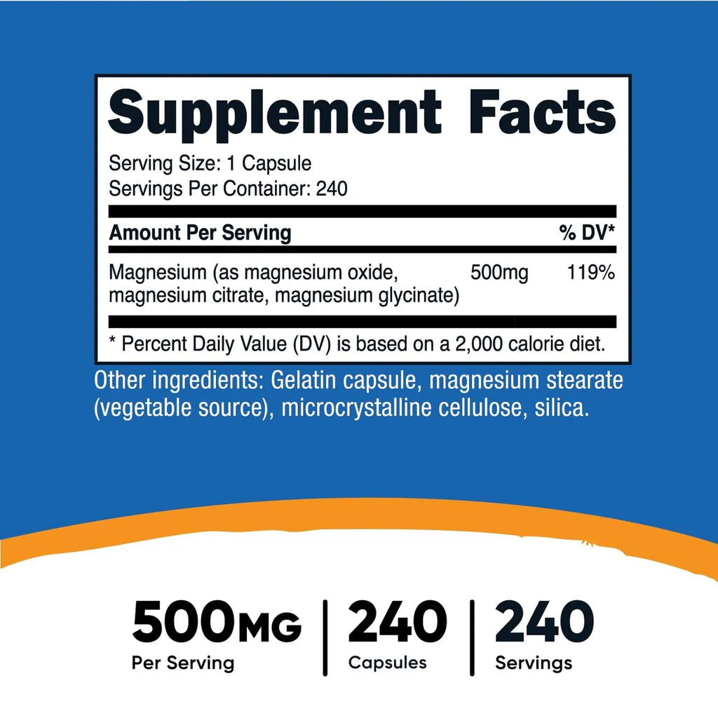 Magnesium Complex 500 mg 240 Capsules
