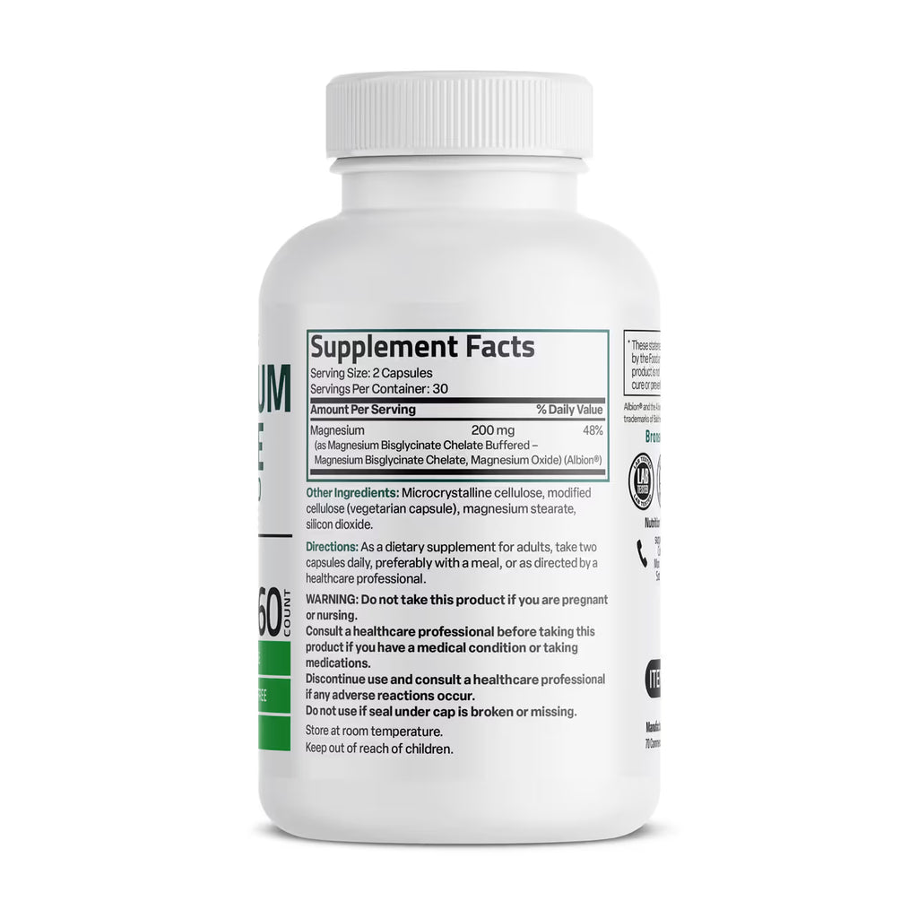 Magnesium Glycinate 200 Mg 60 Capsules