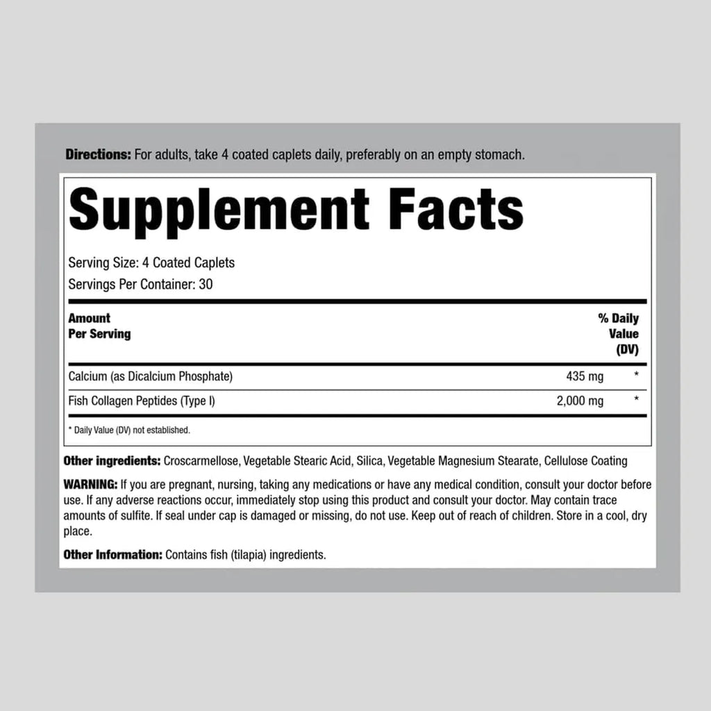 Marine Collagen Type I 2000 mg 120 Capsules