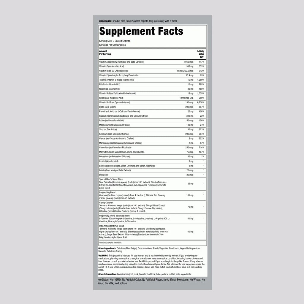 Mega Multi Men 50+ 100 Coated Caplets