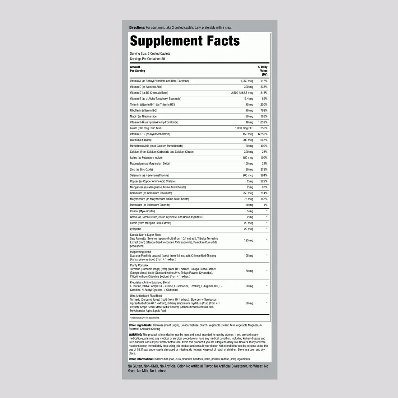 Mega Multi Men 50+ 100 Coated Caplets