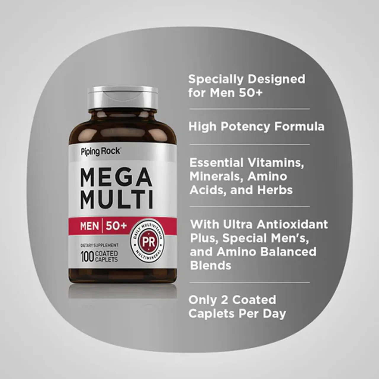 Mega Multi Men 50+ 100 Coated Caplets