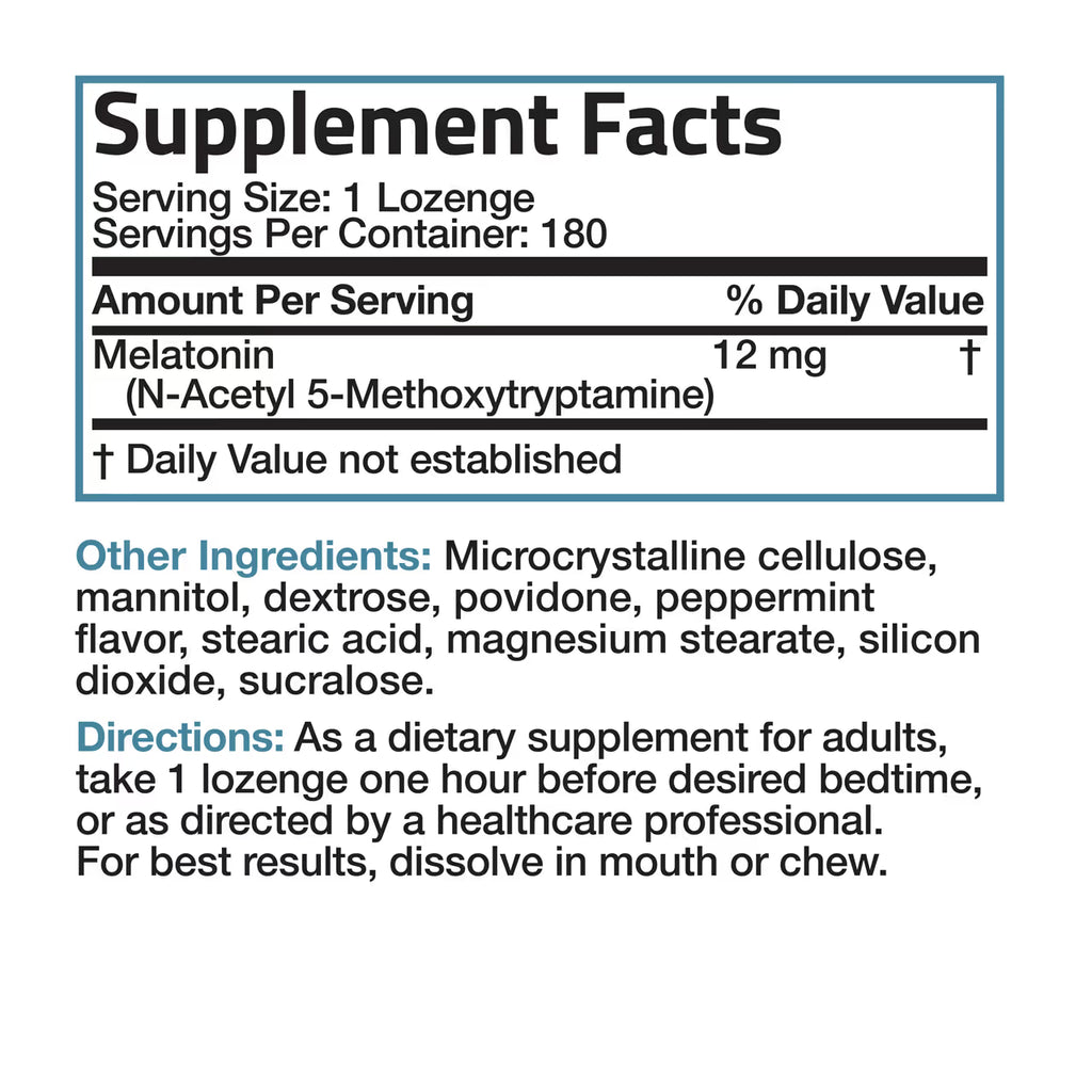 Melatonin 12 Mg 180 Capsules