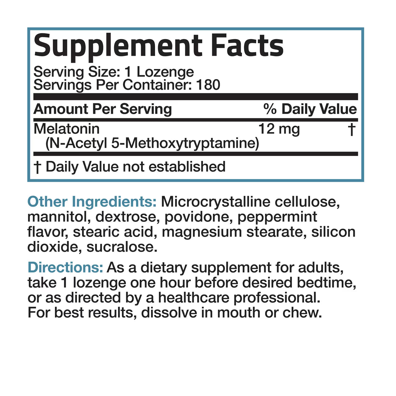Melatonin 12 Mg 180 Capsules