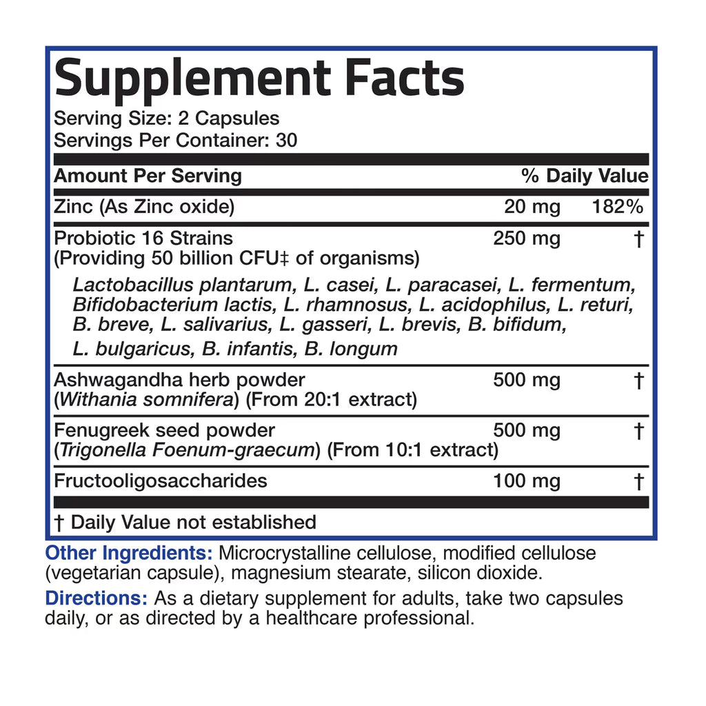 Men's Probiotic 50 BILLION CFU 60 Capsules
