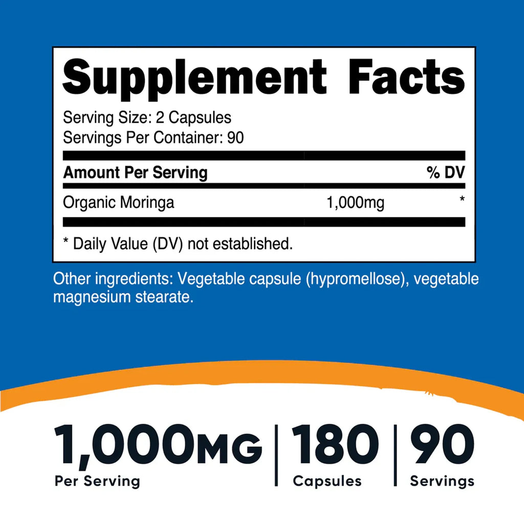 Moringa 1000 mg 180 Capsules