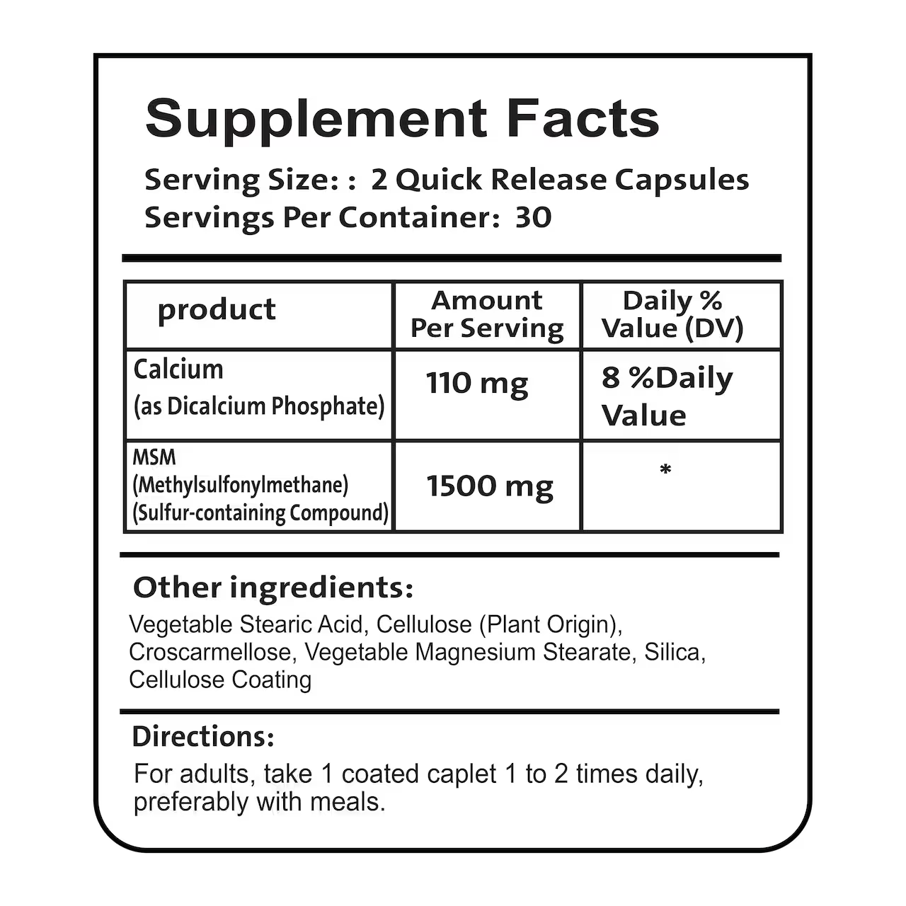 MSM 1500 مجم 60 كبسولة