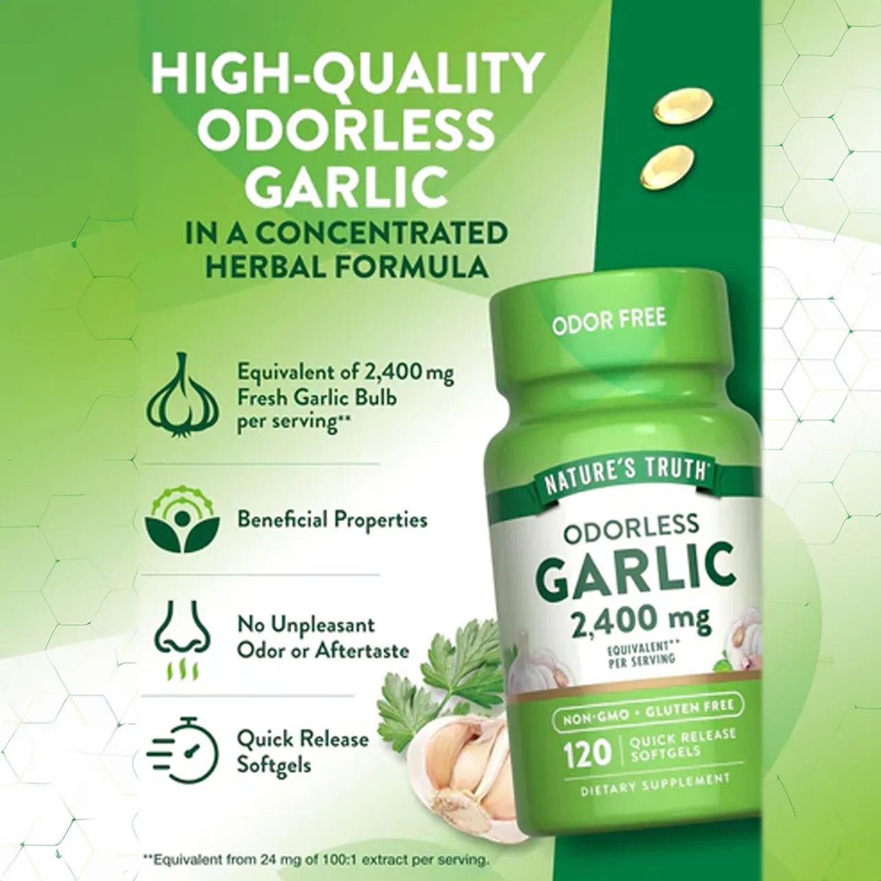 Odorless Garlic 2400 mg 120 SOFTGELS