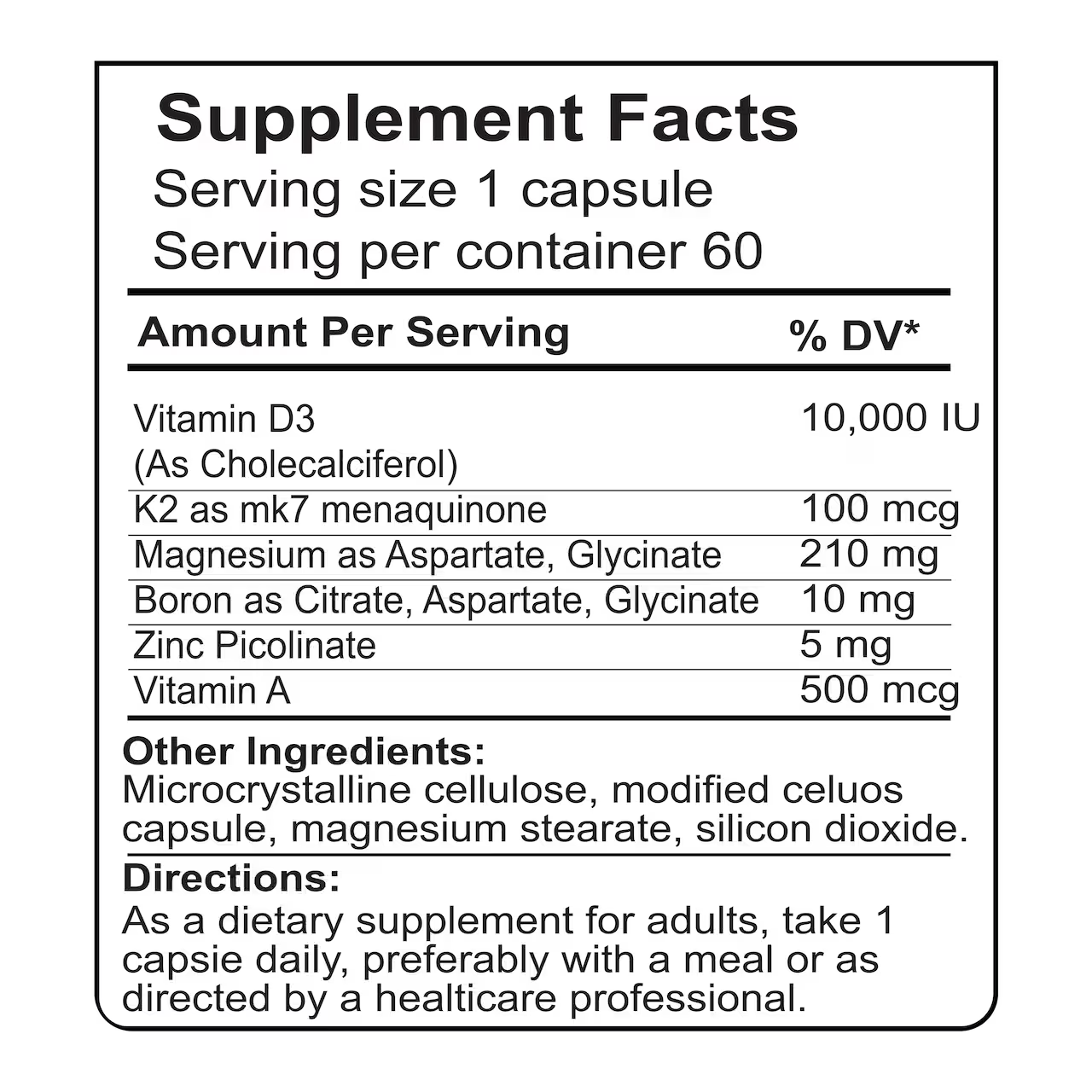 Optimal D Boost 60 Capsules