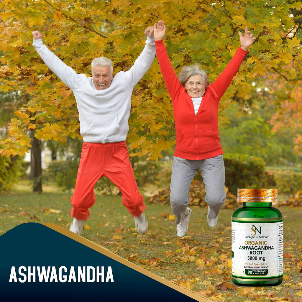 Organic Ashwagandha Root 3000 mg 90 Capsules
