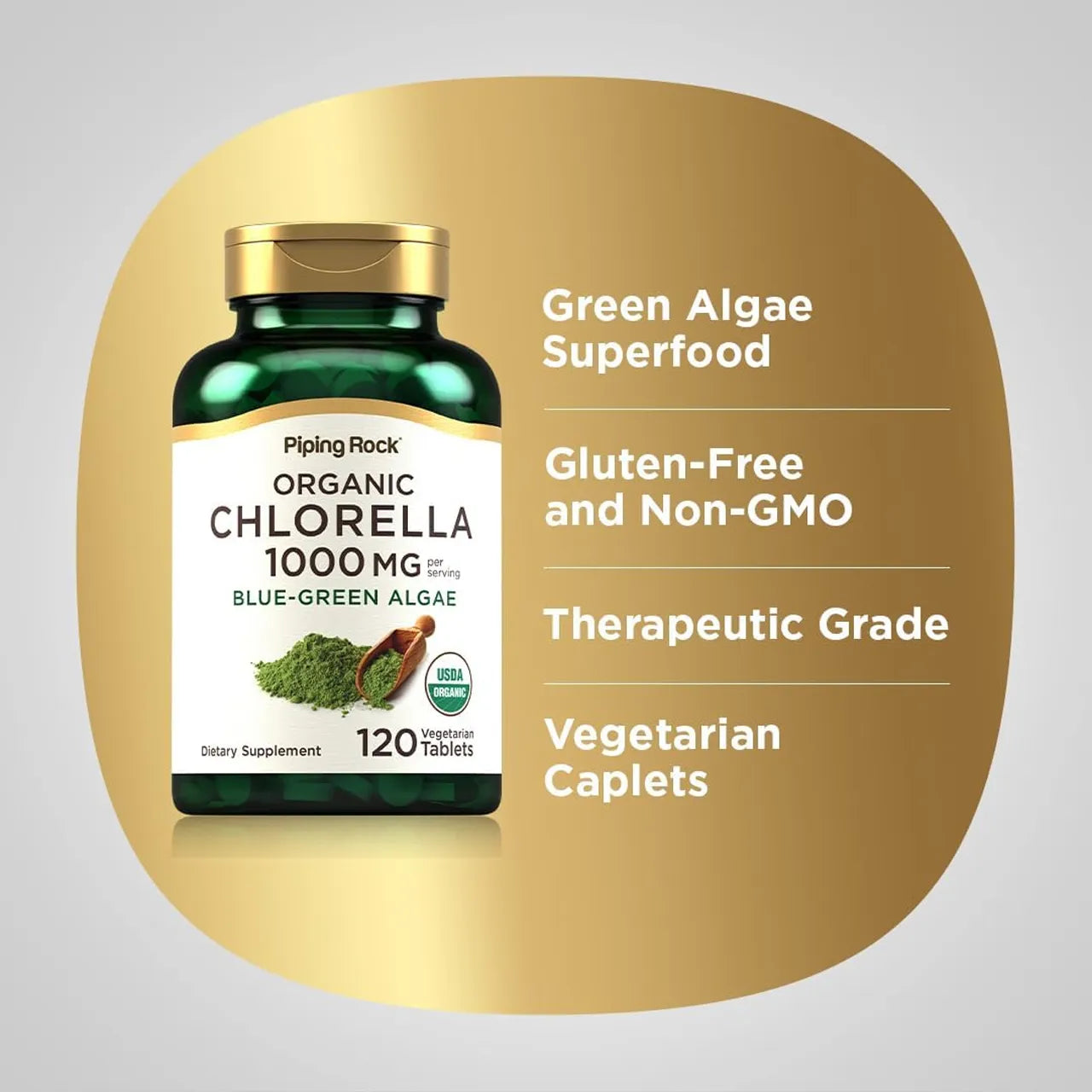 Organic Chlorella 1000 mg 120 Tablets